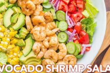 Tasty Avocado Shrimp Salad Recipe + Simple Cilantro Lemon Dressing