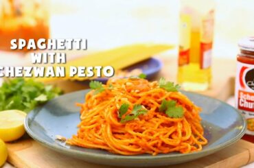 How To Make Spaghetti With Schezwan Pesto Sauce | Pasta Recipe | Easy Recipes | Ching's Secret