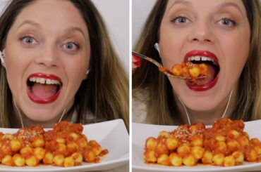 ASMR ITALIAN GNOCCHI (EATING SOUND) SOFT SPEAKING