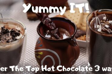 Crazy Hot Chocolate 3 ways (Cookies-n-Cream, Mexican, Italian) [ASMR] | Yummy IT Food