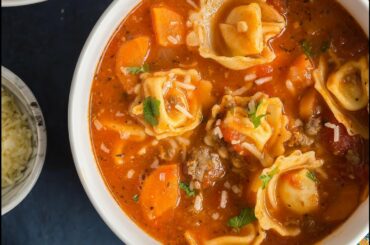 Sausage Tortellini Soup | The Recipe Rebel