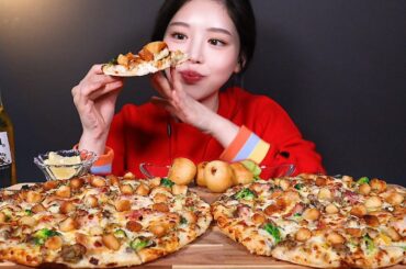 SUB)피자헛 이탈리안 살시챠피자에 맥주먹방 ! 🍕🍺 치즈볼까지 피맥즐기기 Pizza Mukbang ASMR