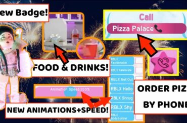 🎉NEW YEAR'S UPDATE IS ALMOST HERE! ORDER FOOD FROM PIZZA PALACE! NEW BADGE! NEW ANIMATIONS+HAIRS!