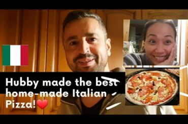 How to Make Home-made Italian Pizza! My Husband did it! The best! | ArianneG❤