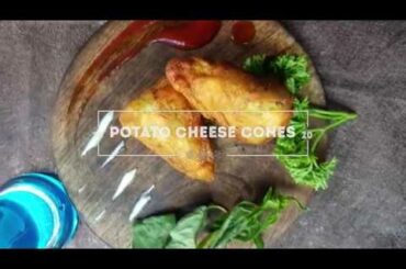 Potato cheese Cones starter easy recipe