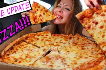 CHEESE PIZZA MUKBANG (First Video in a Long Time)