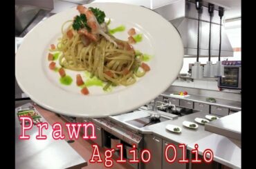 PRAWN AGLIO OLIO PASTA RECIPE