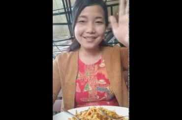 Enjoying Italian Pasta At Angels Sports Bar in Nay Pyi Taw - Myanmar