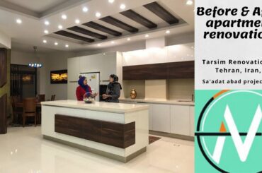 Before & After apartment renovation, Tehran, Sa'adat abad project #2