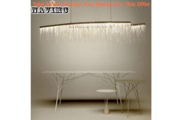 Best Modern Aluminum Chain Meteor Shower led Pendant Light for Hotel Hall Restaurant Dining Room Si