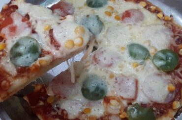 without yeast || without oven cheese pizza recipe