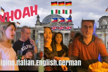 When Filipino, German, Italian and English  meet in Germany/This how make party in Germany