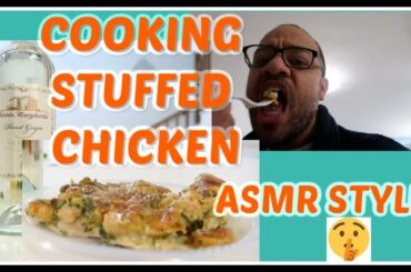 COOKING STUFFED CHICKEN  (ASMR STYLE) + GROCERY SHOPPING!!!