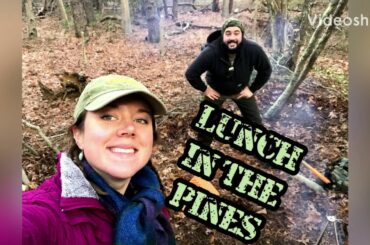 Lunch in the pines 🌲 with my husband !