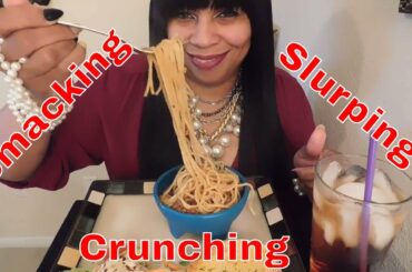 Italian Food 🍝 Spaghetti Salad Garlic Toast [ASMR] Mukbang Eating Show
