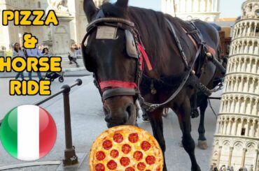 Eating Pizza And Horse Riding In Italy - பகல் பிட்சா, இத்தாலியில் குதிரை சவாரி