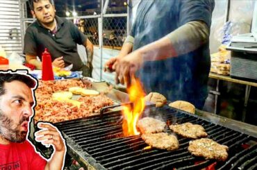 INSANE Mexican Street Food - CHEESEBURGERS & TACOS - Charbroiled Street Burgers - San Luis Potosi