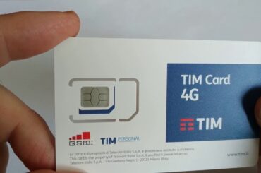 turin piedmont italy april 2019 the sim card of the main italian telephone company a cau