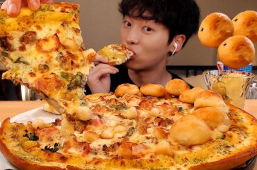 MUKBANG|피자헛 신제품 살시챠 피자 먹방|치즈볼|Pizza,Cheese Ball EATING SOUNDS [SIO ASMR 시오]