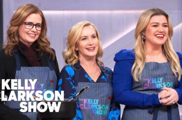 Kelly Can't Stop Giggling While Making Italian Food With Jenna Fischer, Angela Kinsey & Scott Conant