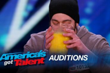 Patrick Bertoletti: Judges Help Extreme Eater Devour 120 Raw Eggs - America's Got Talent 2015