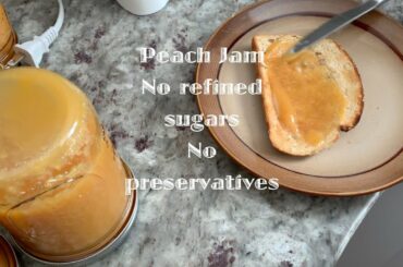 Peach Jam w/ no preservatives no refined sugar - Real Italian Kitchen