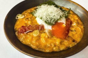 Master Chef Joo Won makes Korean Kimchi Risotto   Food Busker