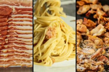 Home cooking Spaghetti Carbonara