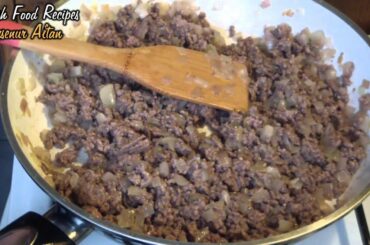 Turkish Pide Recipe (Meat Stuffed Pizza Like Bread)