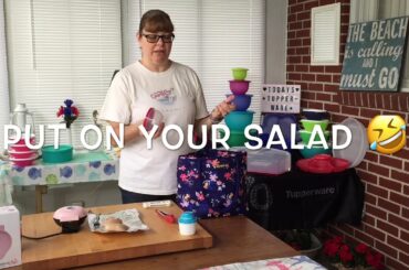 Dash Mini Griddle Italian Chicken ft Tupperware Salad on the Go and Falling For Floral Lunch Set
