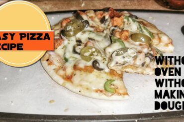 Easy Pizza Recipe | Pizza without Oven | Pizza without making Dough by Nido's Kitchen