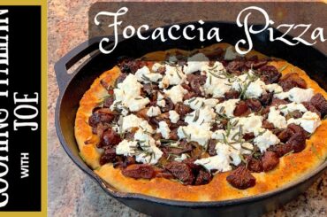Focaccia Pizza with Figs and Goat Cheese Cooking Italian with Joe