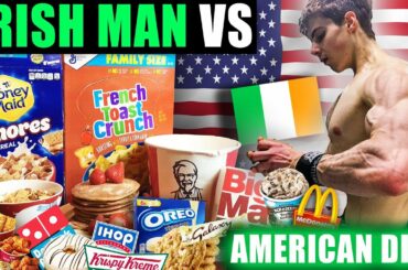 IRISH man EATS like an AMERICAN for a day (American mini cheat day)