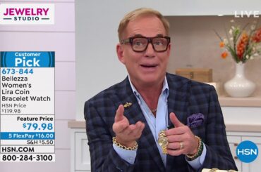 Bellezza Women's Lira Coin Bronze Bracelet Watch