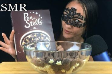 ASMR CHOCOLATE PAN DI STELLE with MILK (Eating Sounds) Mukbang