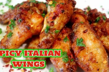 Spicy Italian Chicken Wings In The Oven | Easy Chicken Wing Recipes