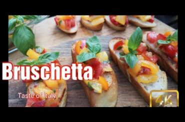 Bruschetta / How to made delicious Italian Antipasti /Outdoor cooking 4K