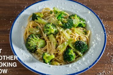 MY METHOD for making SPAGHETTI with BROCCOLI GARLIC AND OIL
