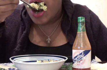 KNORR ITALIAN SIDES CREAMY PESTO PASTA WITH ADDED SHRIMP AND SPINACH MUKBANG ASMR