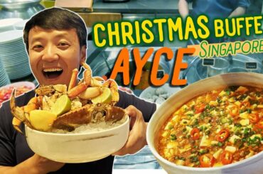Singapore CHRISTMAS All You Can Eat BUFFET & EVA Airline BEST Meals!