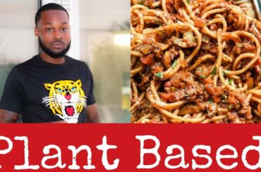 COOKING EASY HOMEMADE PLANT BASED SPAGHETTI! 😋