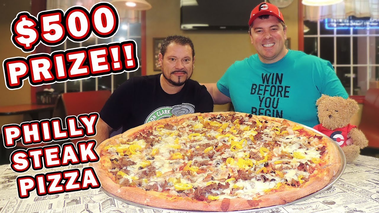 $500 Philly Cheesesteak Deluxe Pizza Challenge w/ Brandon Clark!! $500 Philly Cheesesteak Deluxe Pizza Challenge w/ Brandon Clark!!