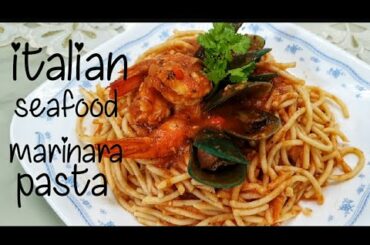 Seafood Pasta Marinara |Italian pasta |Prego Sauce || Cheelai Ramos
