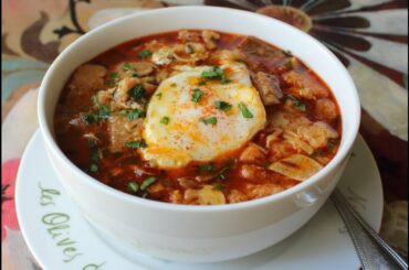 Spanish Garlic Soup - Sopa de Ajo Recipe - Bread and Garlic Soup