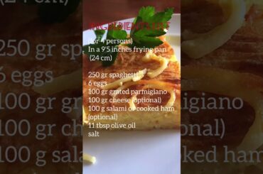 Frittata of spaghetti/ Frittata di spaghetti