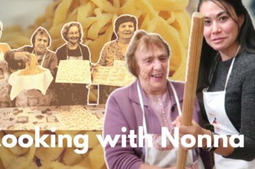 COOKING WITH FOUR ITALIAN GRANDMAS! Handmade PASTA from Scratch | Cooking with Nonna