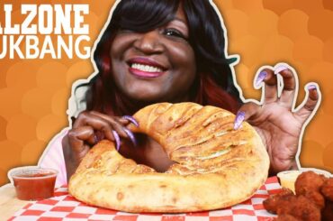 GIANT STUFFED CALZONE MUKBANG | ITALIAN FOOD | FRIED MUSHROOMS | EATING SHOW |  STUFFED PIZZA | 먹방