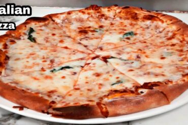 italian MARGHERITA PIZZA Live Cooking Restaurant Hotel Style | Cheese Pizza Oven Style. Chef deepak