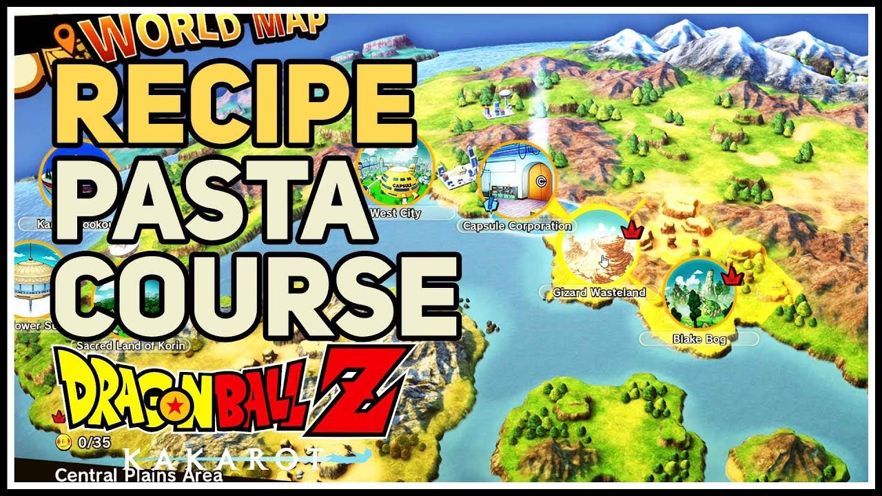 Pasta Course Recipe Location Dragon Ball Z Kakarot ...