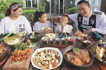 Brazilian food / Family eating show MUKBANG / Fantastic Dinner  / 브라질 음식  / 가족 먹방 / 로맨틱다이닝